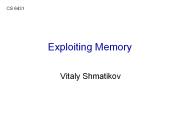 Exploiting Memory