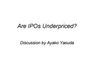 Are IPOs Underpriced?