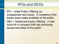 IPOs and SEOs PowerPoint PPT Presentation