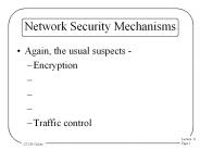 Network Security Mechanisms