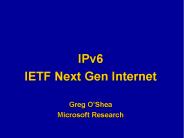 Introduction to the IPv6 Protocol