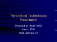 Networking Technologies Presentation PowerPoint PPT Presentation