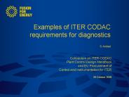 Examples of ITER CODAC requirements for diagnostics