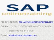 SAP FICO Online Training and Placement - Online Training in SAP