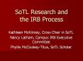 SoTL Research and the IRB Process PowerPoint PPT Presentation