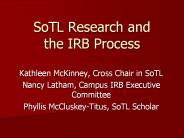 SoTL Research and the IRB Process