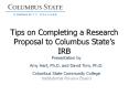Tips on Completing a Research Proposal to Columbus State PowerPoint PPT Presentation