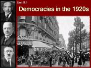 Democracies in the 1920s