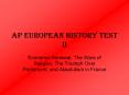 AP European history Test II PowerPoint PPT Presentation