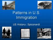 Patterns in U.S. Immigration