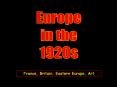 Europe in the 1920s PowerPoint PPT Presentation