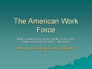 The American Work Force