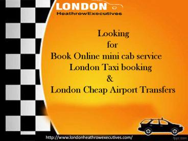 London Cheap Airport Taxi