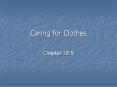 Caring for Clothes PowerPoint PPT Presentation