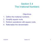 Section 5.4 The Irrational Numbers