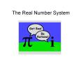 The Real Number System PowerPoint PPT Presentation