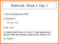 Bellwork: Week 1, Day 1 PowerPoint PPT Presentation