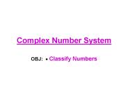 Complex Number System