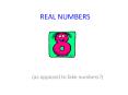 REAL NUMBERS PowerPoint PPT Presentation