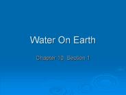 Water On Earth