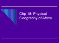Chp 18: Physical Geography of Africa PowerPoint PPT Presentation