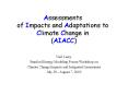 Assessments of Impacts and Adaptations to Climate Change in  (AIACC) PowerPoint PPT Presentation