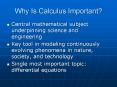 Why Is Calculus Important? PowerPoint PPT Presentation