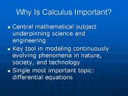 Why Is Calculus Important?