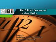 The Political Economy of the Mass Media