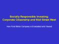 Socially Responsible Investing: Corporate Citizenship and Wall Street Meet PowerPoint PPT Presentation
