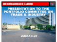 PRESENTATION TO THE PORTFOLIO COMMITTEE ON TRADE PowerPoint PPT Presentation