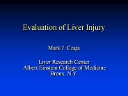 Evaluation of Liver Injury