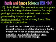 Earth and Space Science TEK 10 F