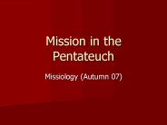 Mission in the Pentateuch