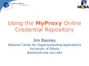 Using the MyProxy Online Credential Repository