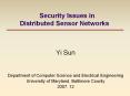 Security Issues in       Distributed Sensor Networks PowerPoint PPT Presentation