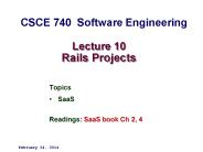 Lecture 10 Rails Projects