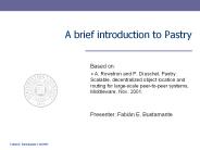 A brief introduction to Pastry