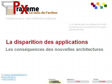 La disparition des applications