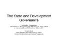 The State and Development Governance PowerPoint PPT Presentation