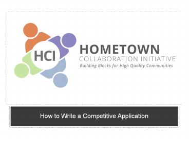 How to Write a Competitive Application