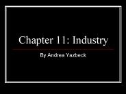 Chapter 11: Industry