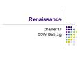 Renaissance PowerPoint PPT Presentation