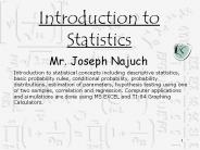 Introduction to Statistics