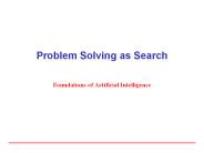 Problem Solving as Search