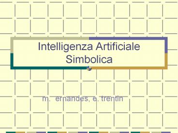 Intelligenza Artificiale Simbolica