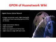 ONT, OLT and MDU in GPON technology