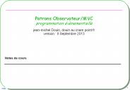 Patrons Observateur/MVC programmation 