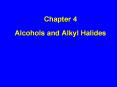 Chapter 4 Alcohols and Alkyl Halides PowerPoint PPT Presentation