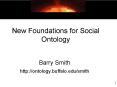 New Foundations for Social Ontology PowerPoint PPT Presentation